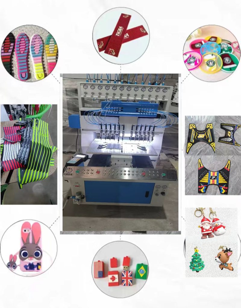 ：PVC labels and tags produced by the 12-color automatic drip molding machine
