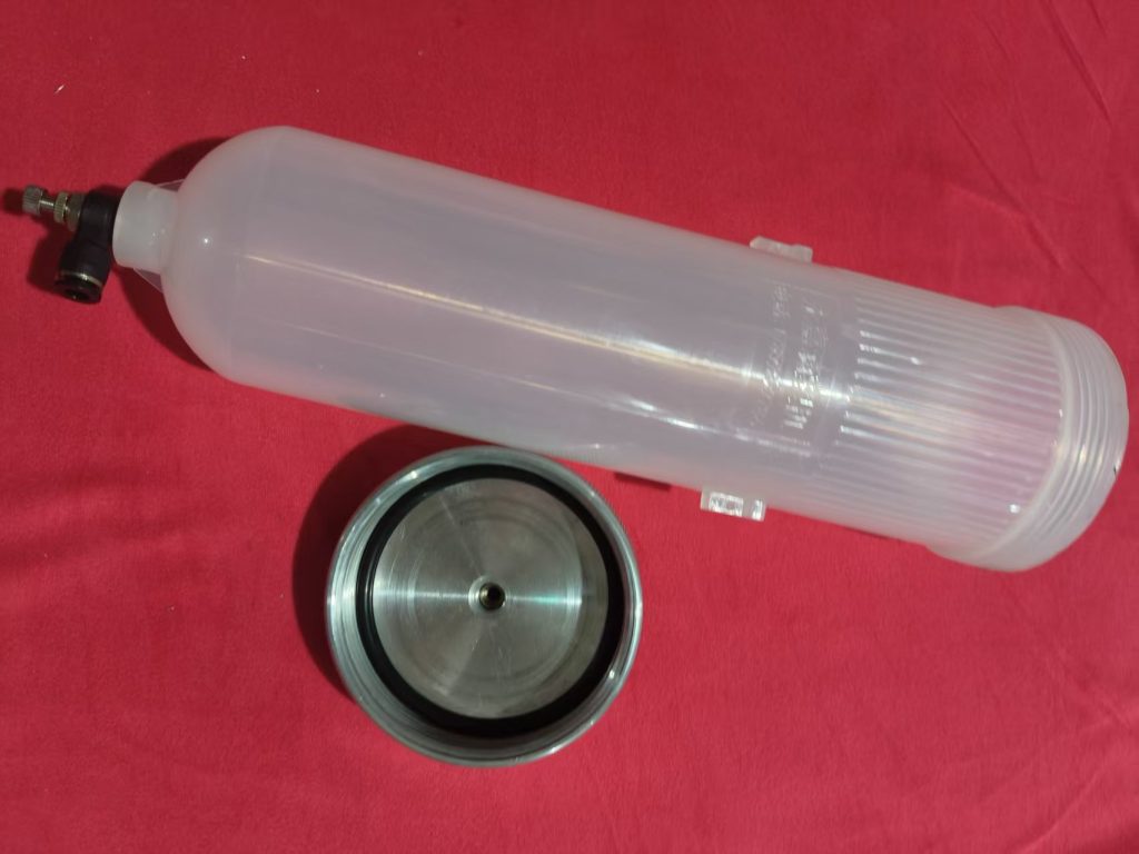 Thick threaded PVC dispensing bottle 500cc-1000cc for pneumatic dispenser